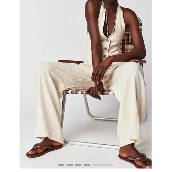 Free People NWOT - tailored pants in color Cream. Size M - Picture 3 of 8